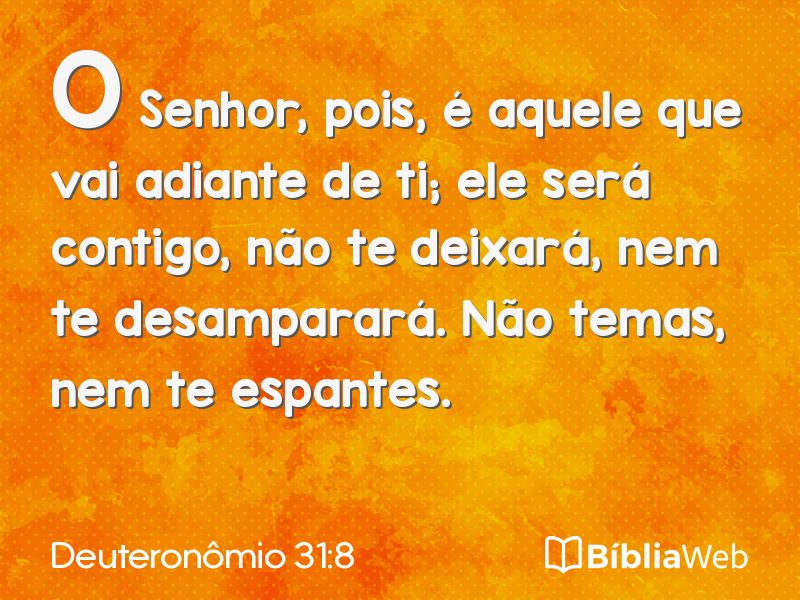 Deuteronômio 31:8 em imagem para compartilhar