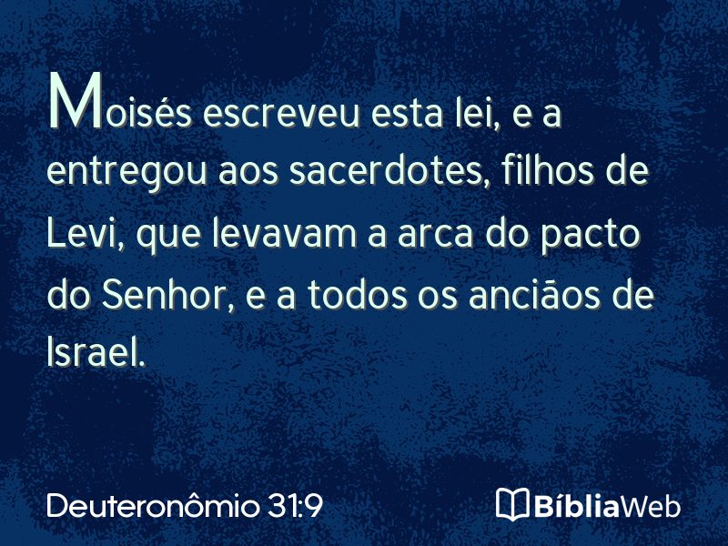 Deuteronômio 31:9 em imagem para compartilhar