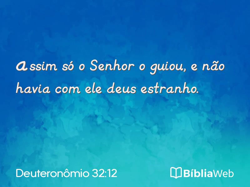Deuteronômio 32:12 em imagem para compartilhar