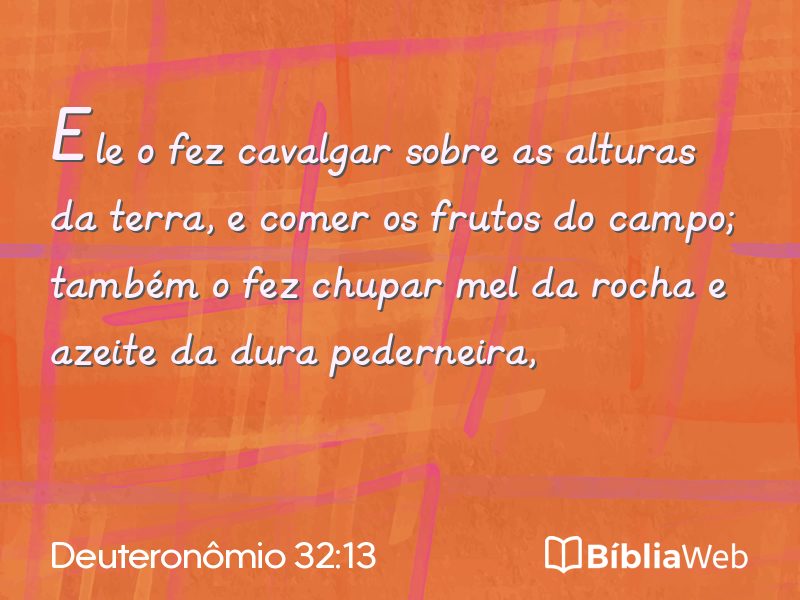 Deuteronômio 32:13 em imagem para compartilhar