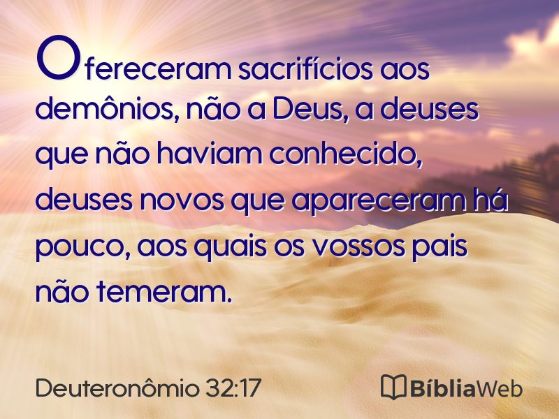 Deuteronômio 32:17 em imagem para compartilhar