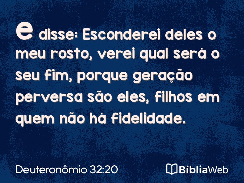 Deuteronômio 32:20 em imagem para compartilhar