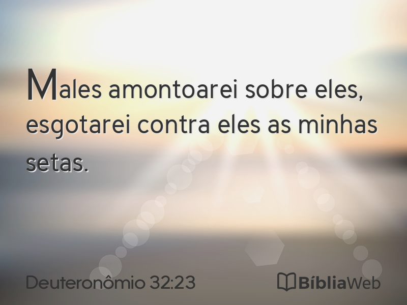 Deuteronômio 32:23 em imagem para compartilhar