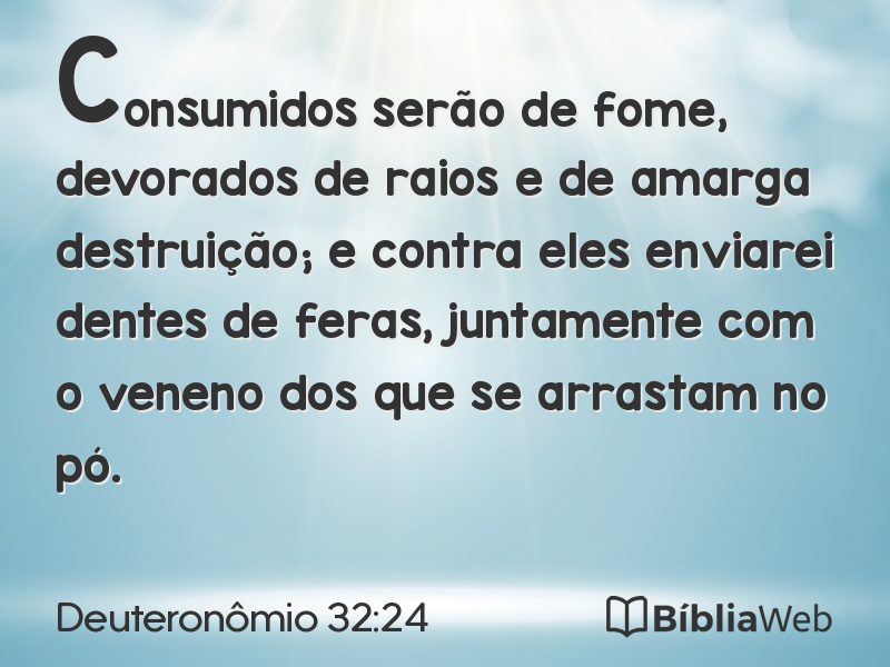 Deuteronômio 32:24 em imagem para compartilhar