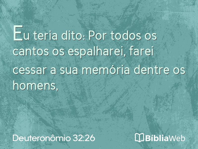 Deuteronômio 32:26 em imagem para compartilhar