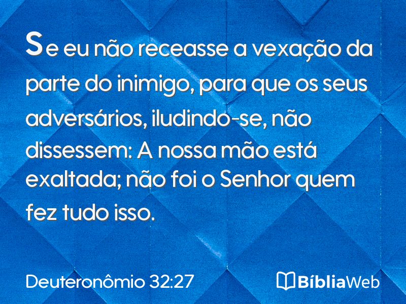 Deuteronômio 32:27 em imagem para compartilhar
