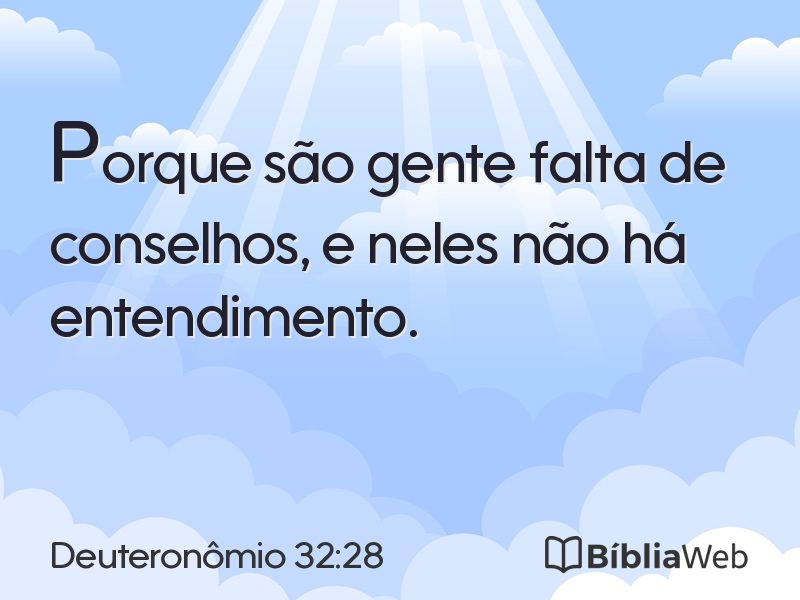 Deuteronômio 32:28 em imagem para compartilhar