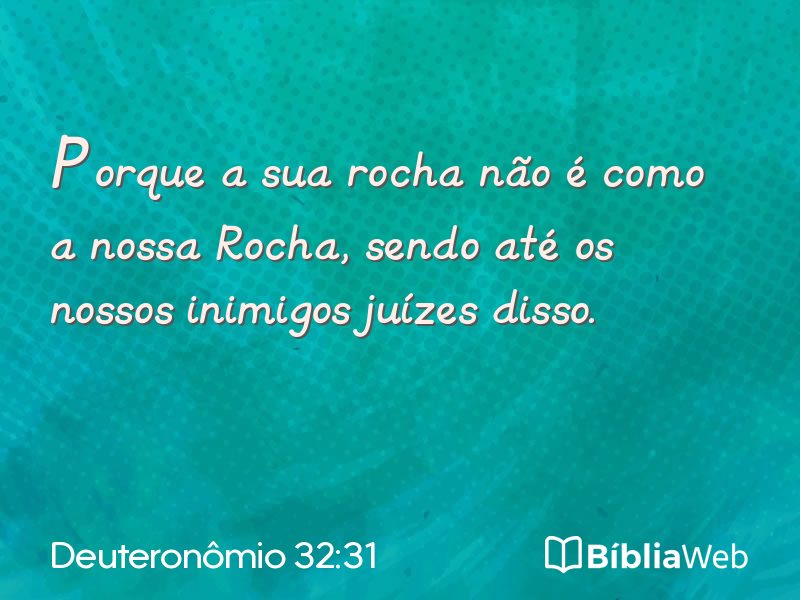 Deuteronômio 32:31 em imagem para compartilhar