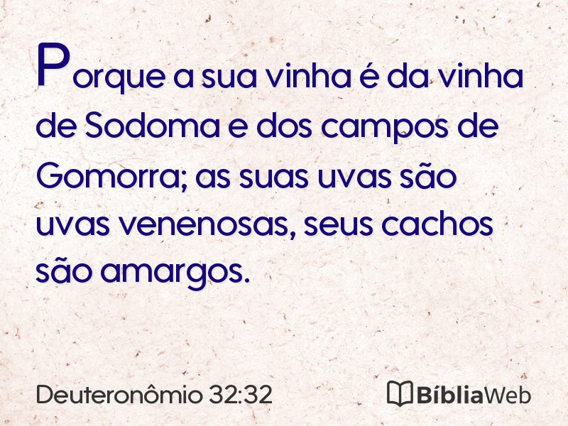 Deuteronômio 32:32 em imagem para compartilhar