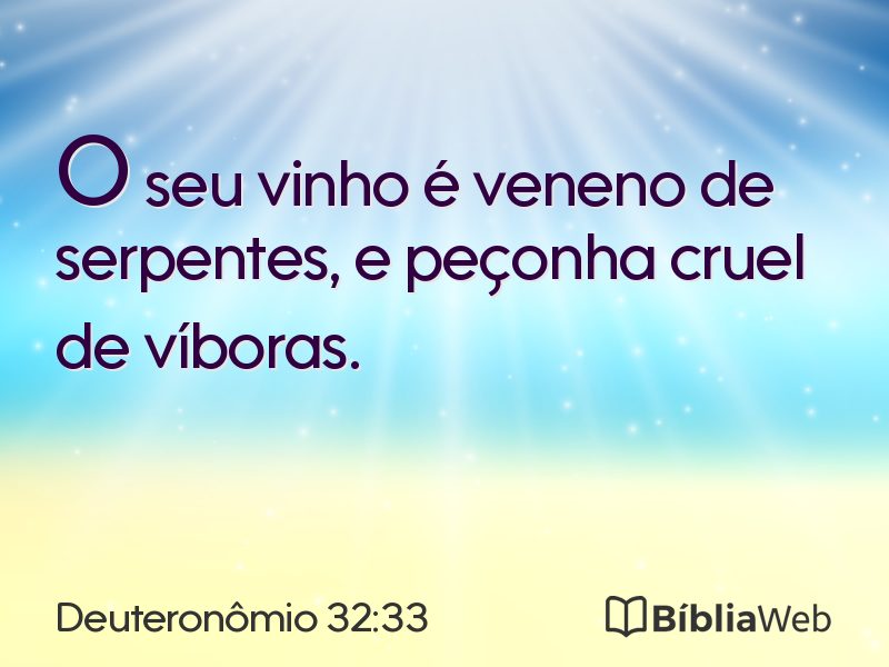 Deuteronômio 32:33 em imagem para compartilhar