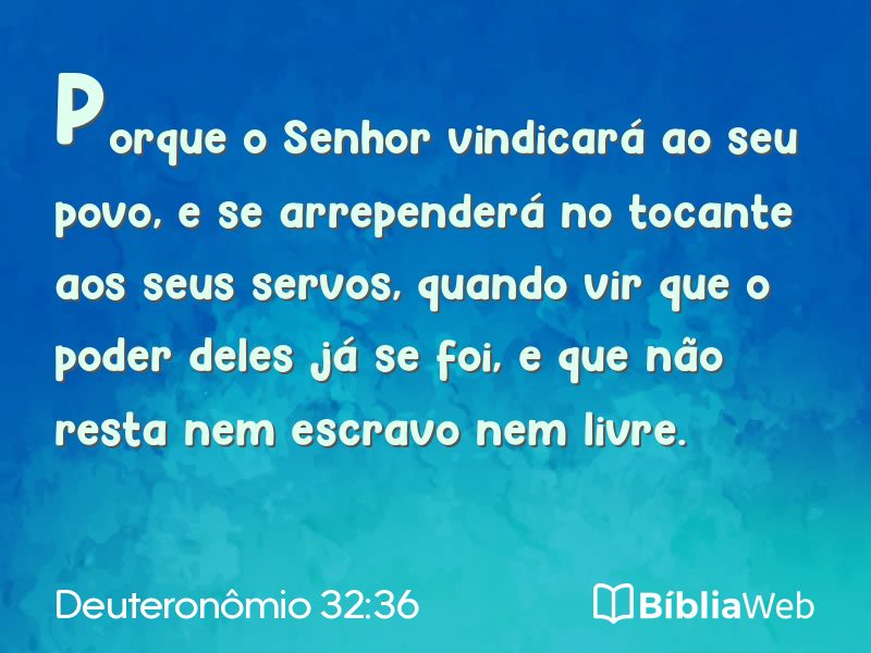 Deuteronômio 32:36 em imagem para compartilhar