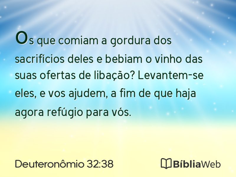 Deuteronômio 32:38 em imagem para compartilhar