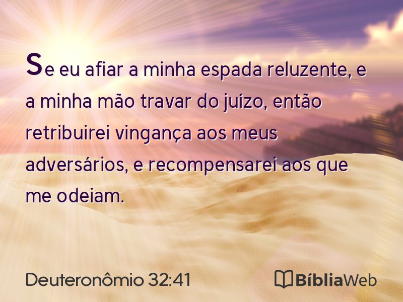 Deuteronômio 32:41 em imagem para compartilhar