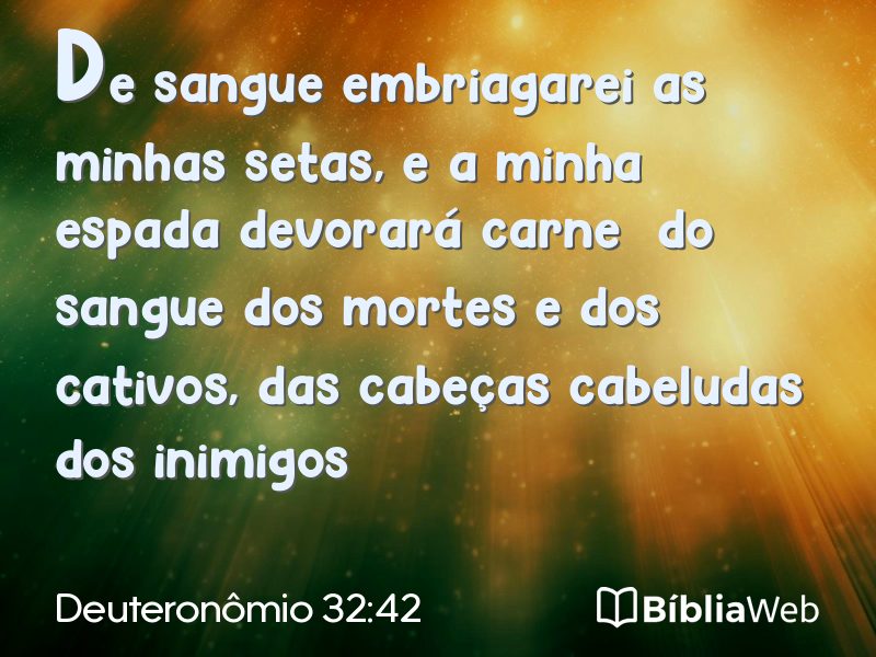 Deuteronômio 32:42 em imagem para compartilhar