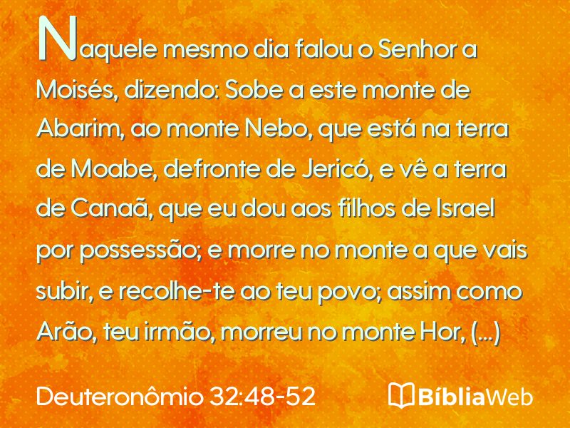 Deuteronômio 32:48-52 em imagem para compartilhar