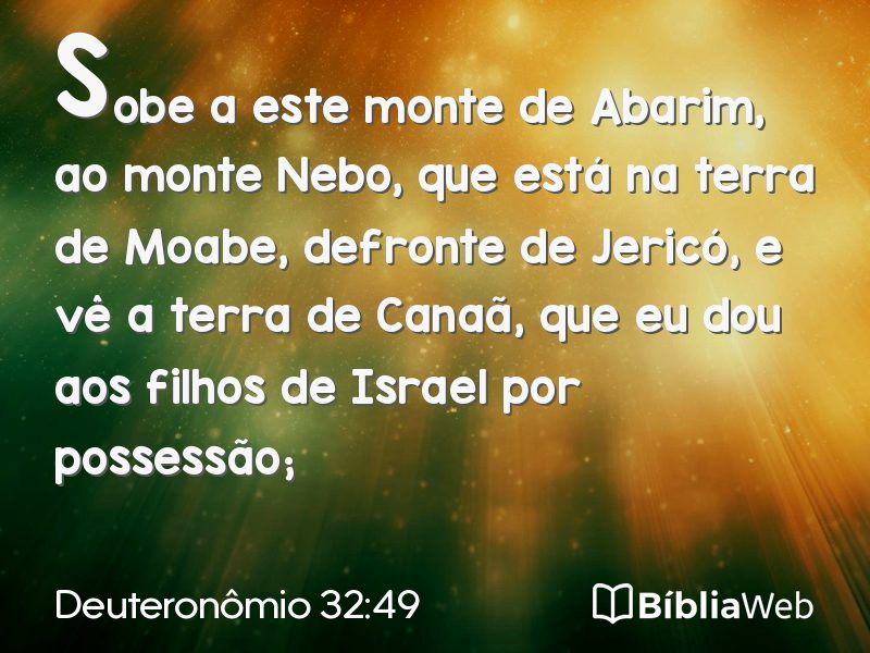 Deuteronômio 32:49 em imagem para compartilhar