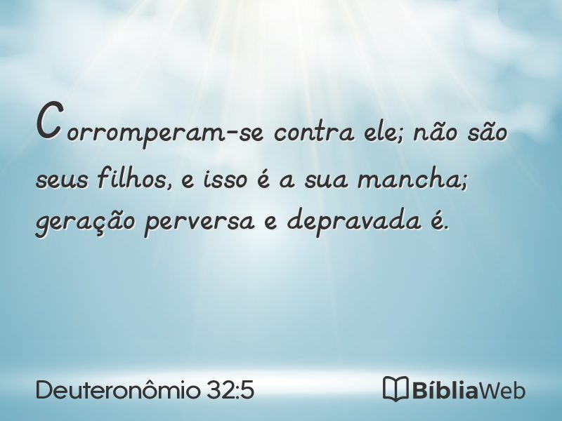 Deuteronômio 32:5 em imagem para compartilhar