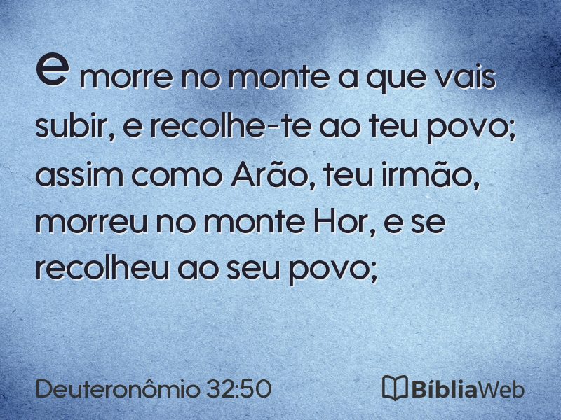 Deuteronômio 32:50 em imagem para compartilhar