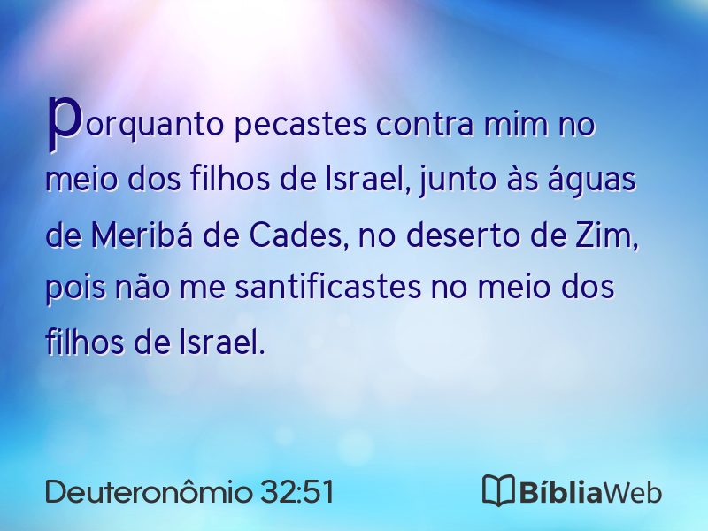 Deuteronômio 32:51 em imagem para compartilhar