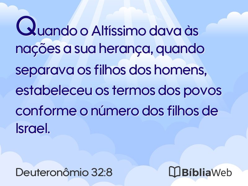 Deuteronômio 32:8 em imagem para compartilhar