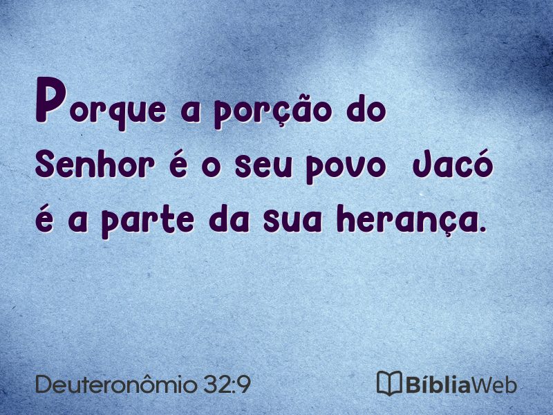 Deuteronômio 32:9 em imagem para compartilhar