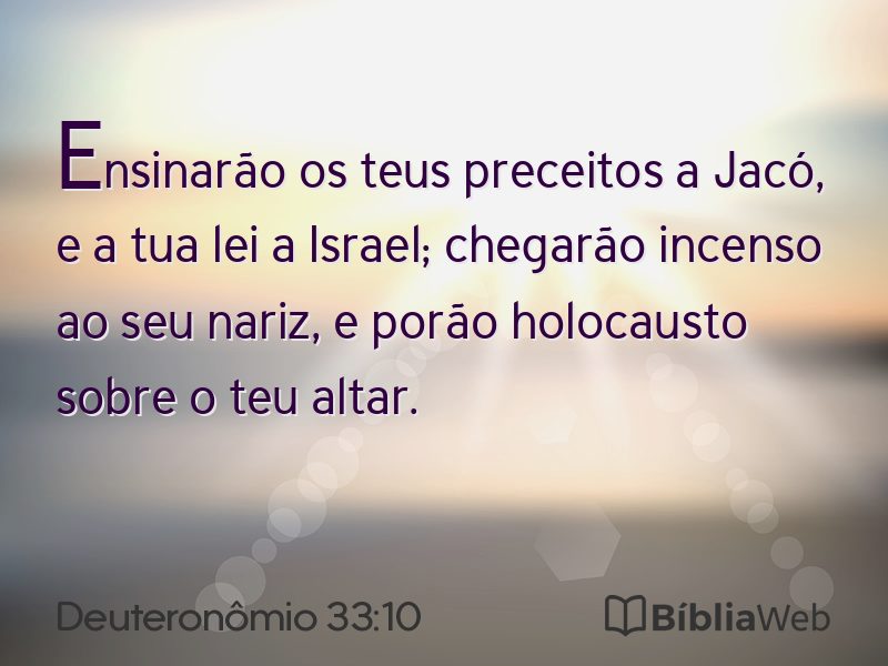 Deuteronômio 33:10 em imagem para compartilhar
