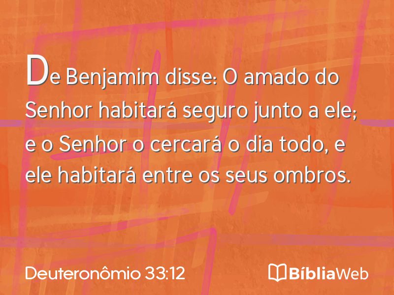 Deuteronômio 33:12 em imagem para compartilhar