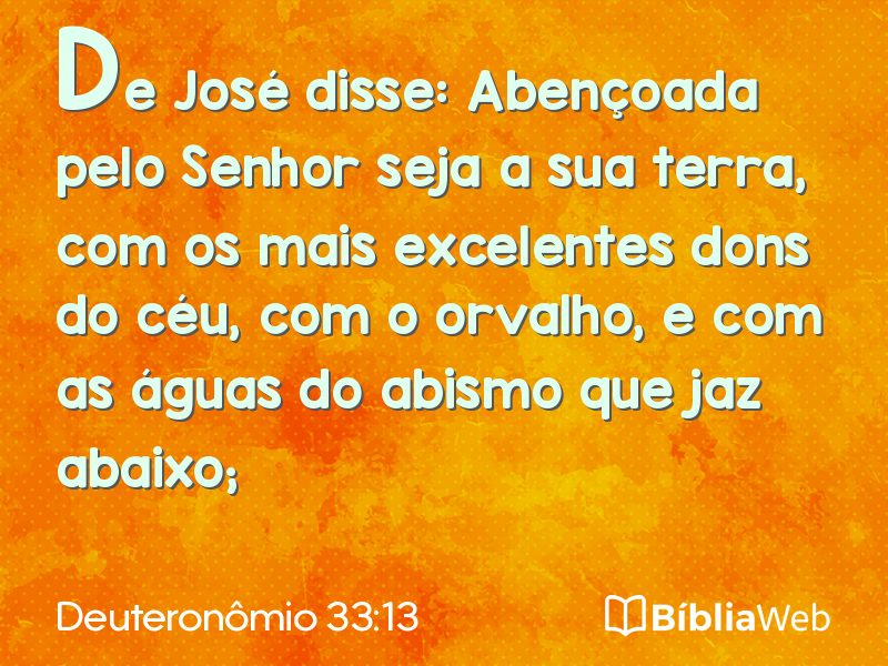 Deuteronômio 33:13 em imagem para compartilhar