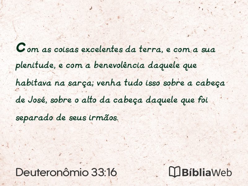 Deuteronômio 33:16 em imagem para compartilhar