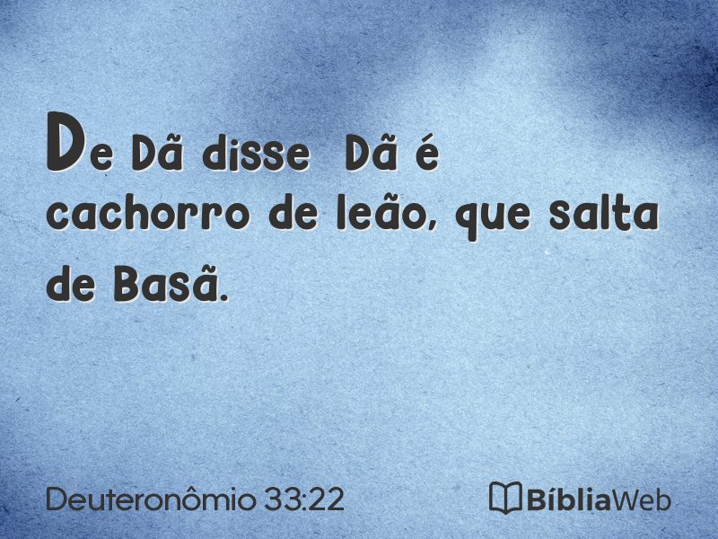 Deuteronômio 33:22 em imagem para compartilhar