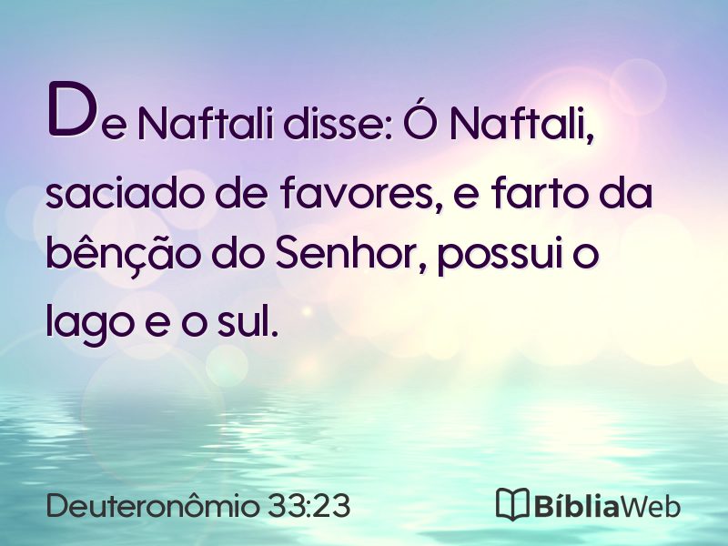 Deuteronômio 33:23 em imagem para compartilhar