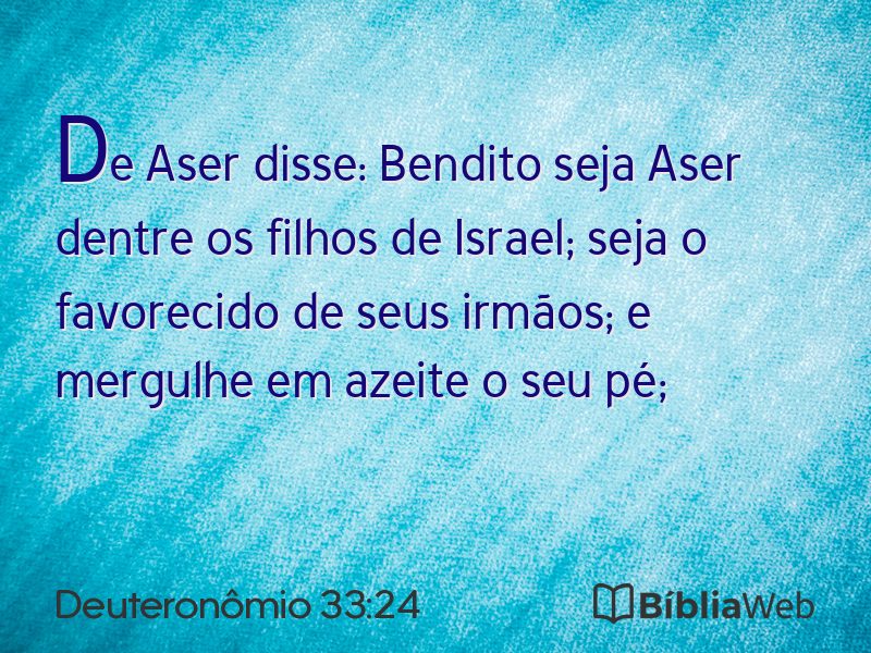 Deuteronômio 33:24 em imagem para compartilhar