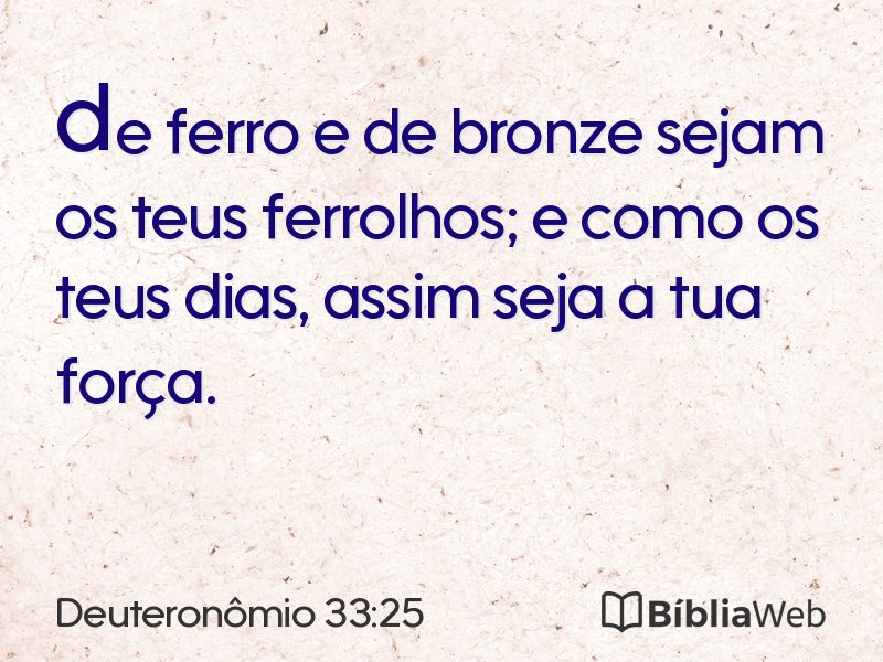 Deuteronômio 33:25 em imagem para compartilhar