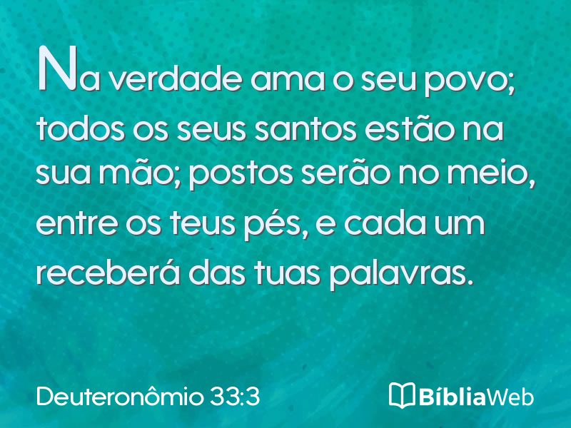 Deuteronômio 33:3 em imagem para compartilhar