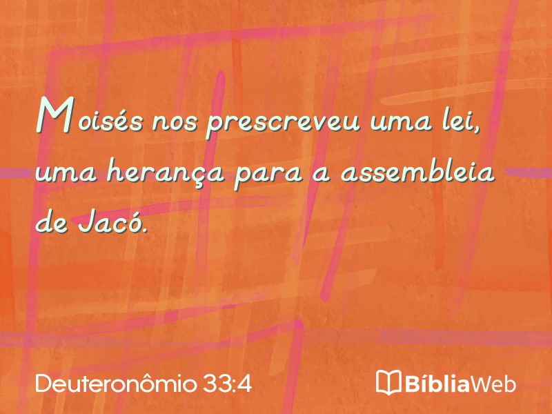 Deuteronômio 33:4 em imagem para compartilhar