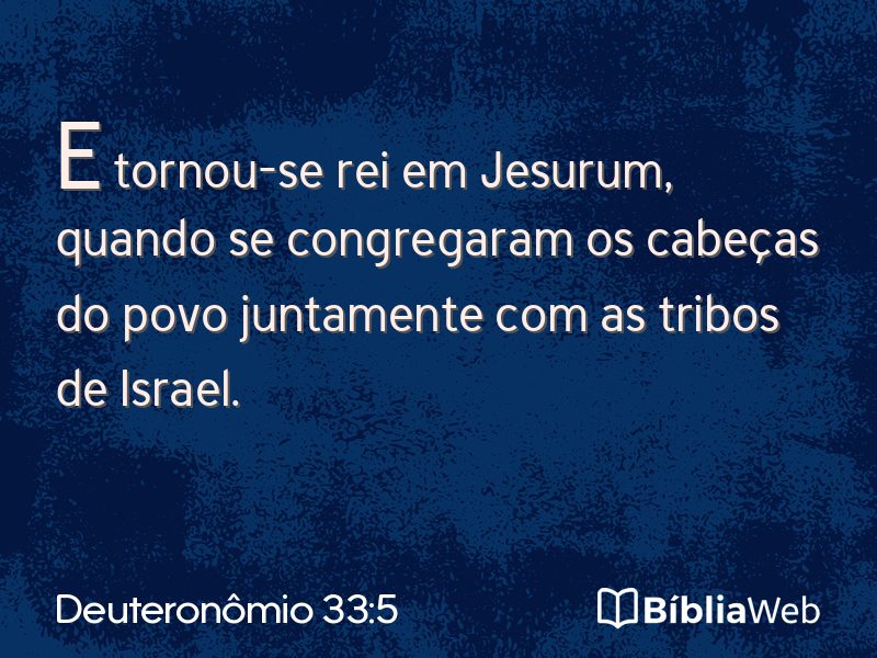 Deuteronômio 33:5 em imagem para compartilhar