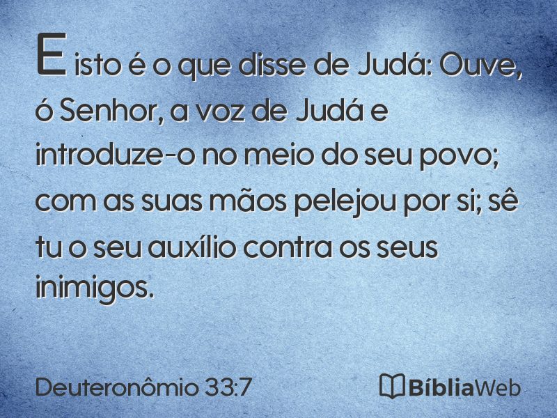 Deuteronômio 33:7 em imagem para compartilhar