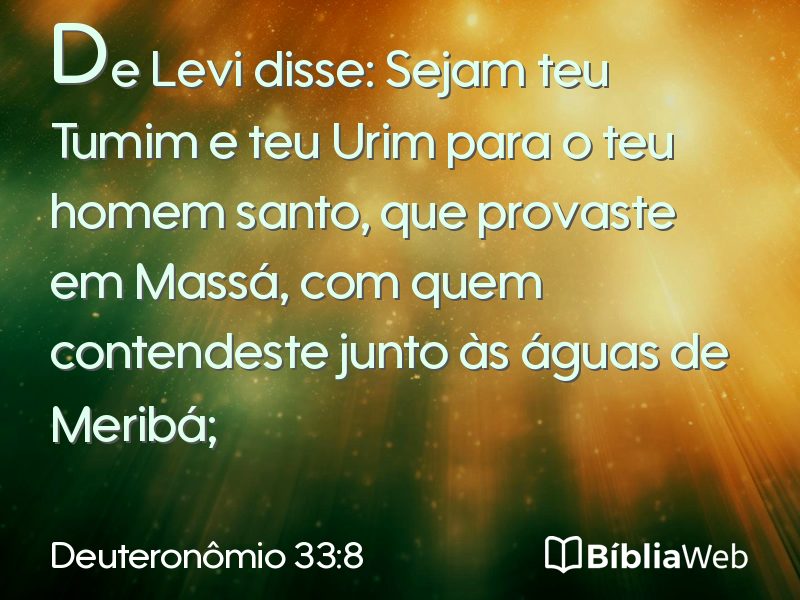 Deuteronômio 33:8 em imagem para compartilhar