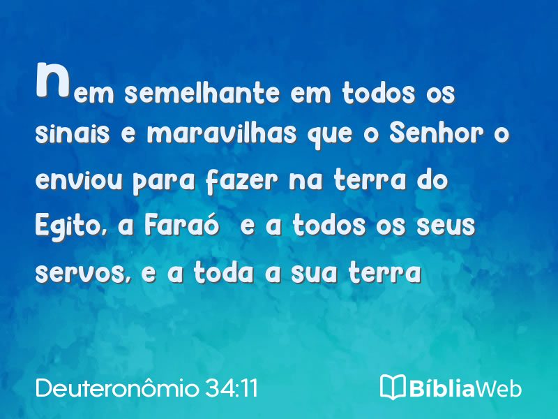 Deuteronômio 34:11 em imagem para compartilhar