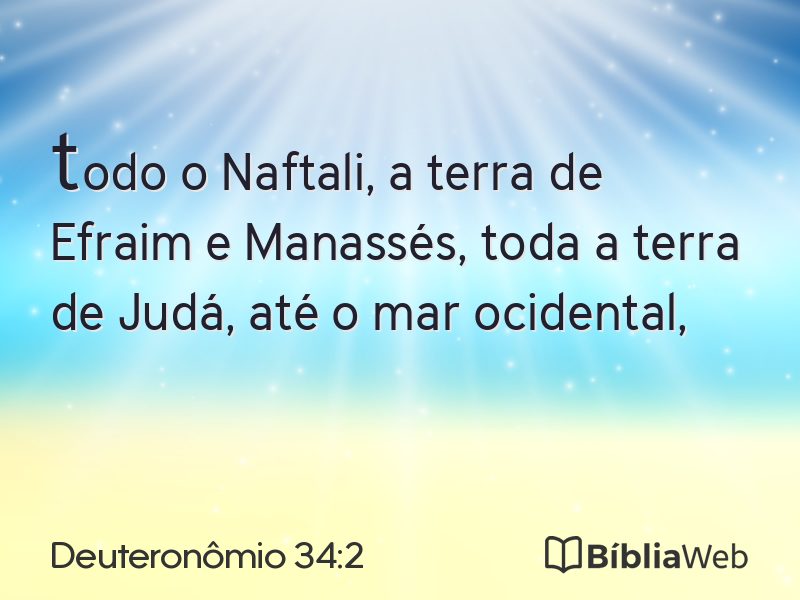 Deuteronômio 34:2 em imagem para compartilhar