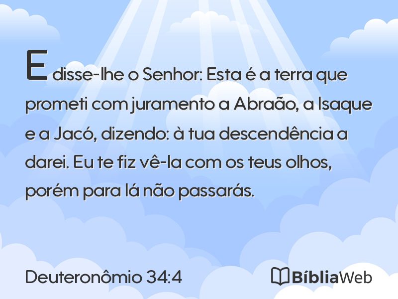 Deuteronômio 34:4 em imagem para compartilhar
