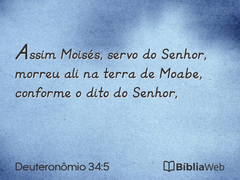 Deuteronômio 34:5 em imagem para compartilhar
