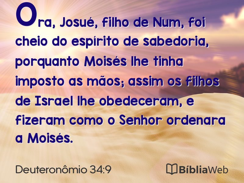 Deuteronômio 34:9 em imagem para compartilhar