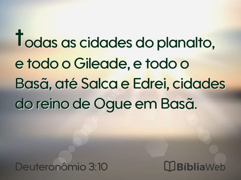 Deuteronômio 3:10 em imagem para compartilhar