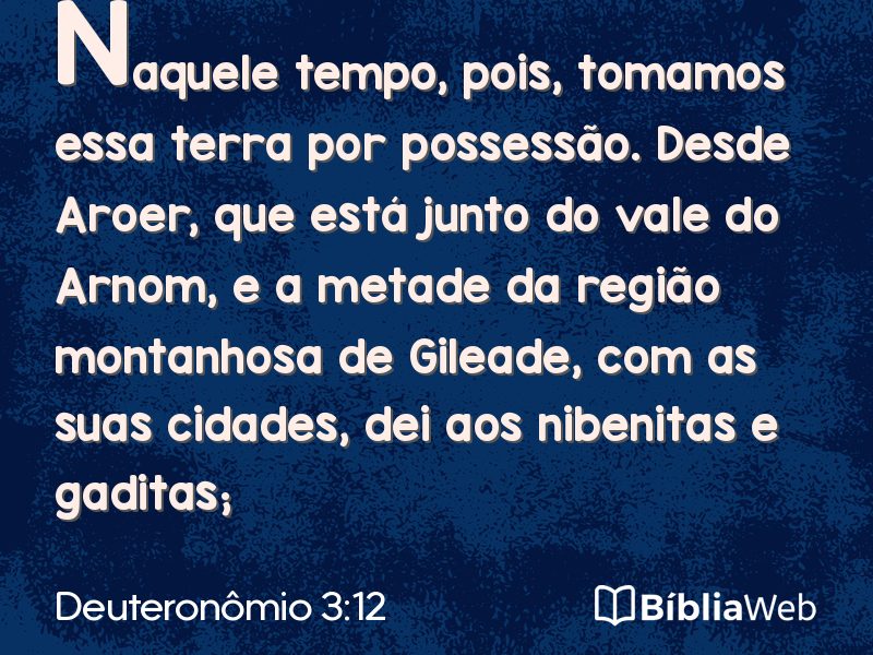 Deuteronômio 3:12 em imagem para compartilhar