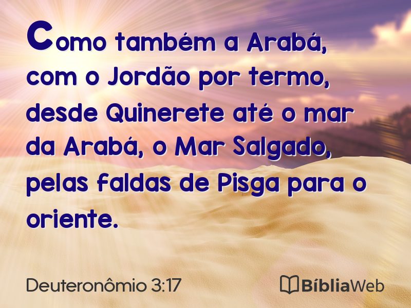 Deuteronômio 3:17 em imagem para compartilhar