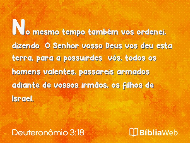 Deuteronômio 3:18 em imagem para compartilhar