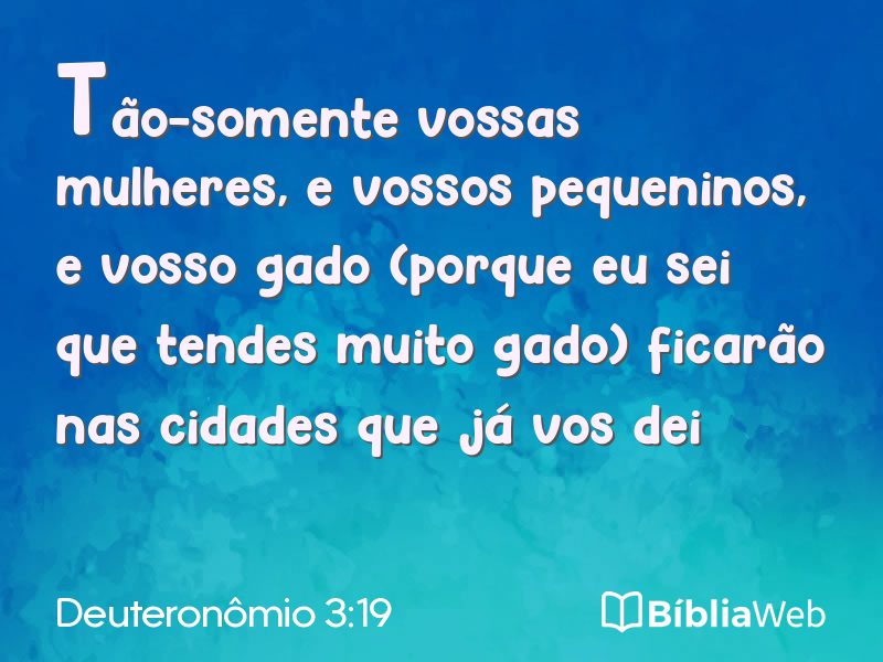 Deuteronômio 3:19 em imagem para compartilhar