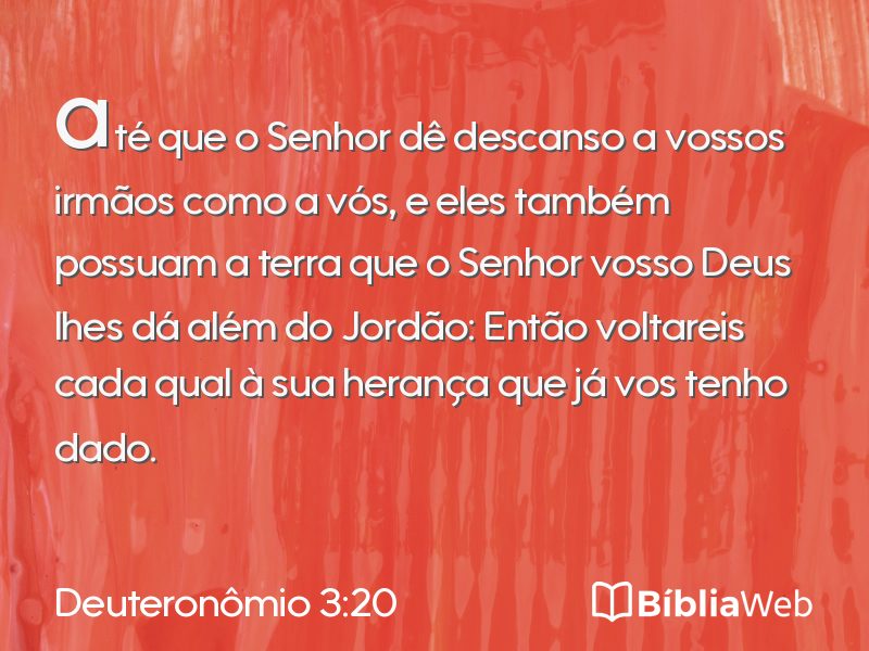 Deuteronômio 3:20 em imagem para compartilhar