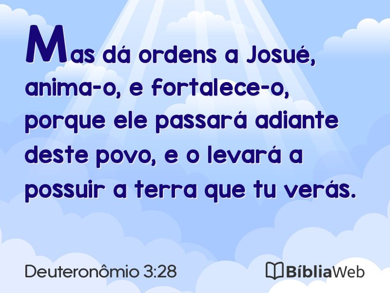 Deuteronômio 3:28 em imagem para compartilhar